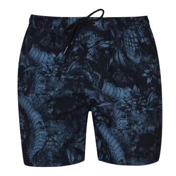 Firetrap Swim Shorts - Blue Flwr Skll