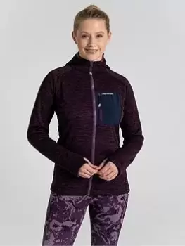 Craghoppers TRINA HOODED FLEECE FZ JACKET - Damson, Damson, Size 20, Women