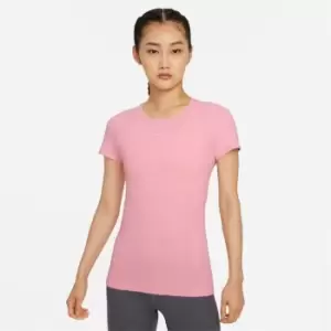 Nike Dri-FIT ADV Aura Womens Slim-Fit Short-Sleeve Top - Pink