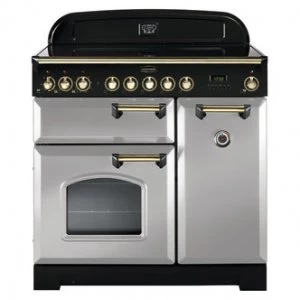 Rangemaster 114740 90cm CLASSIC DELUXE Ceramic Range Royal Pearl Brass