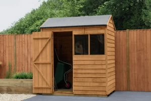 Forest Wooden 6 x 4ft Overlap Reverse Apex Shed