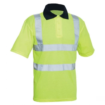 Scan BX130 Hi-Vis Yellow Polo Shirt - M (40in)