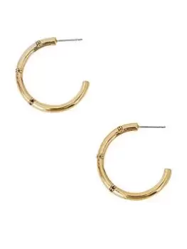 Accessorize Z Bamboo Hoops, Gold, Women