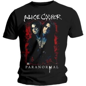 Alice Cooper - Paranormal Splatter Unisex Large T-Shirt - Black