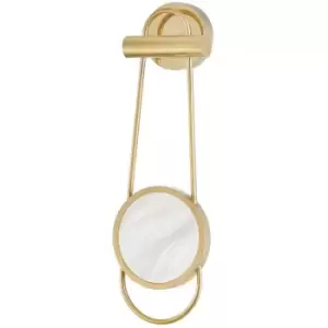 Jervis 1 Light Wall Sconce Brass, Alabaster