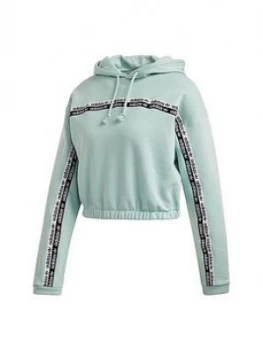 adidas Originals Cropped Hoodie - Green, Size 20, Women