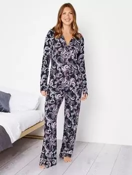 Long Tall Sally Autumn Paisley PJ Set - Blue Size 22-24, Women