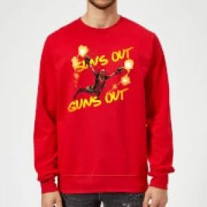 Marvel Deadpool Suns Out Guns Out Sweatshirt - Red - XXL