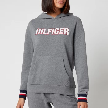 Tommy Hilfiger Womens Recycled Logo Hoodie - Zinc - S