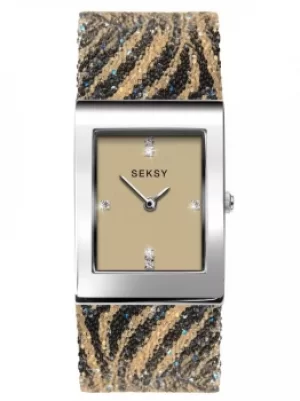 Sekonda Ladies Seksy Rocks Stainless Steel Champagne Dial Glitter...