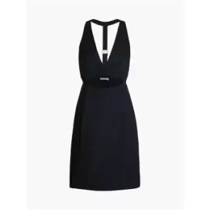 Calvin Klein Jeans Open Back Strap Utility Dress - Black