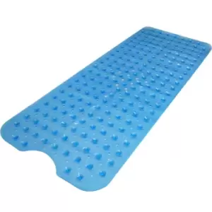 Non-Slip Extra Long Bath & Shower Mat Blue Blue - Pukkr