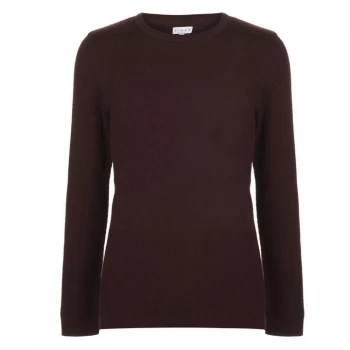 Linea Norton Honeycomb Crew Jumper - Burgundy