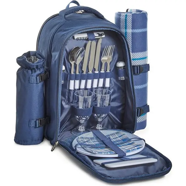 VonShef VonShef Picnic Backpack, 2 Person - Blue One Size