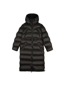 Hunter Original Long Padded Coat - Black, Size L, Women