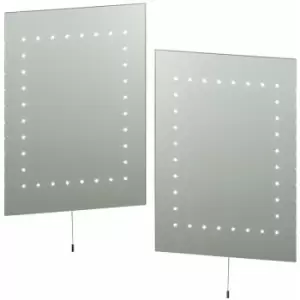 Loops - 2 pack IP44 LED Bathroom Mirror 50cm x 39cm Vanity Wall Light Energy Efficient