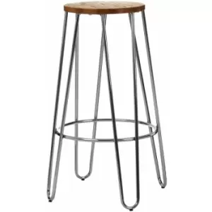 Premier Housewares District Chrome Hairpin Stool