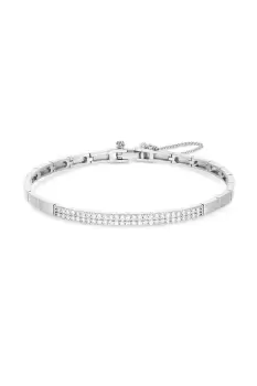 Rhodium Plated And Cubic Zirconia Fine Bracelet