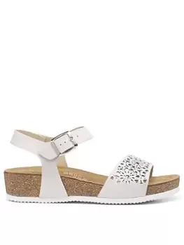 Hotter Hotter Leslie Casual Footbed Sandals - Ivory, Beige, Size 6, Women