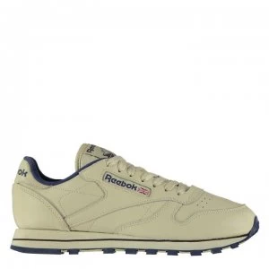 Reebok Lifestyle Classic Leather Mens Trainers - Ecru/Navy