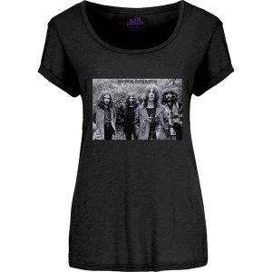 Black Sabbath - Group Shot Womens Large T-Shirt - Black