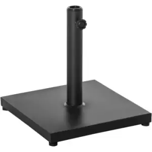 Outsunny - 11kg Square Cement Parasol Base Concrete Umbrella Weight Stand Holder Patio Outdoor Garden Black