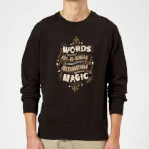 Harry Potter Words Are, In My Not So Humble Opinion Sweatshirt - Black - XXL