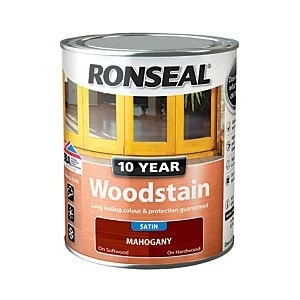 Ronseal 10 Year Woodstain - Mahogany 750ml