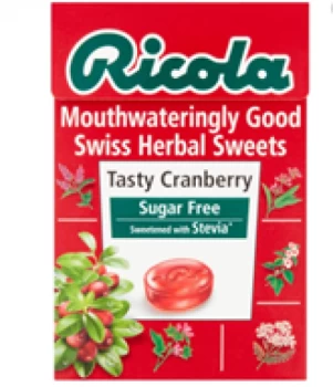 Ricola Box - Cranberry Sugar Free With Stevia - 45g