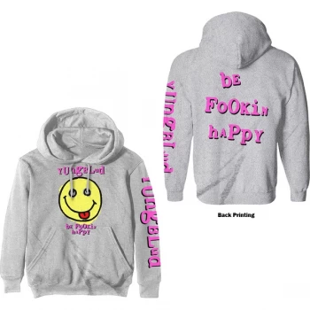 Yungblud - Raver Smile Unisex Large Pullover Hoodie - White