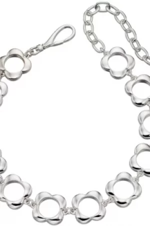 Ladies Orla Kiely Silver Plated Open Flower Choker Necklace N4158