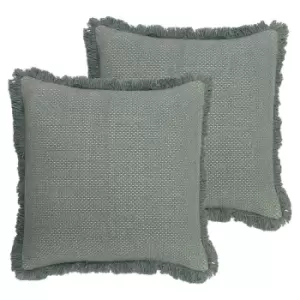 Furn. Sienna Twin Pack Polyester Filled Cushions Teal