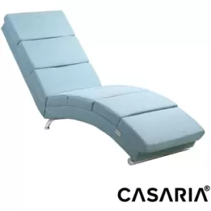 Chaise Longue Relaxing Faux Leather Lounger Reclining Living Room Single Chair Recliner Bedroom Office Seat Stoff petrol (de) - Casaria