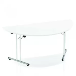 Impulse Folding Semicircle Table 1600 White