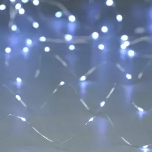 Festive 5m Multifunction Battery Fairy Lights 50 Cool White LEDs