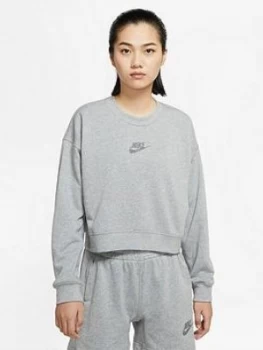 Nike Nsw Crew, Dark Grey Heather, Size L, Women