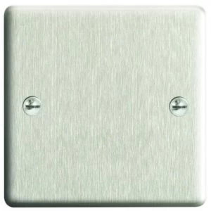 Wickes Single Raised Blanking Plate - Brushed Steel