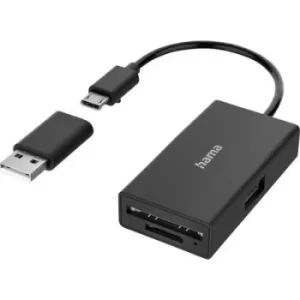 Hama 3 ports USB 2.0 hub Black