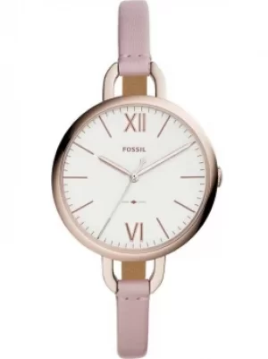 Fossil Ladies Annette Pink Strap Watch ES4356