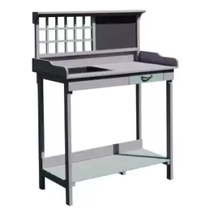 Homcom Outdoor Potting Table Bench Workstation Planting Wood Shelves