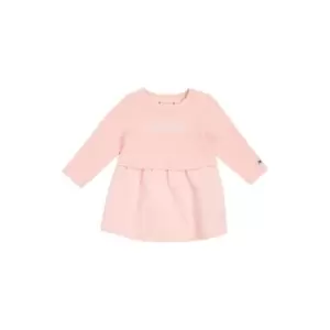 Tommy Hilfiger Baby Curved Monotype Dress L/S - Pink