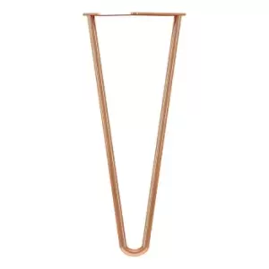 Rothley 350Mm 2 Pin Hairpin Leg Polished Copper Set Of 4