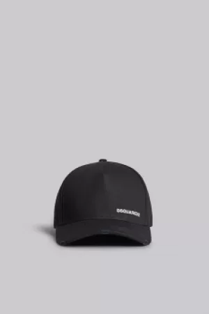 DSQUARED2 Men Hat Black/White Size OneSize 100% Cotton