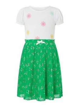 Monsoon Girls S.e.w Grace Top And Skirt Set - Green, Size Age: 7-8 Years, Women