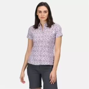 Regatta Womens Mindano V Short Sleeve Shirt - Purple