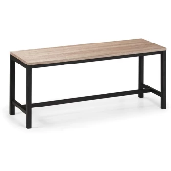 Sonoma Oak Metal Frame Dining Room Bench - Libbie