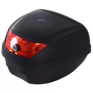 HOMCOM 28L Motorcycle Tail Box with 2 Keys - Black & Red