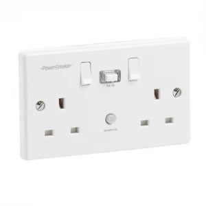 Greenbrook 2 Gang Switched Passive RCD Plug Socket