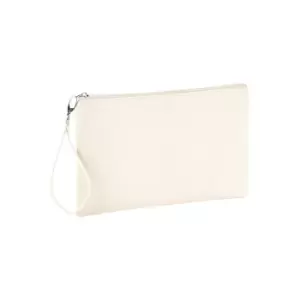 Westford Mill Canvas Wristlet Pouch (One Size) (Light Grey)