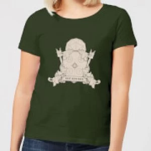 Crystal Maze Fast And Safe Crest Womens T-Shirt - Forest Green - XXL